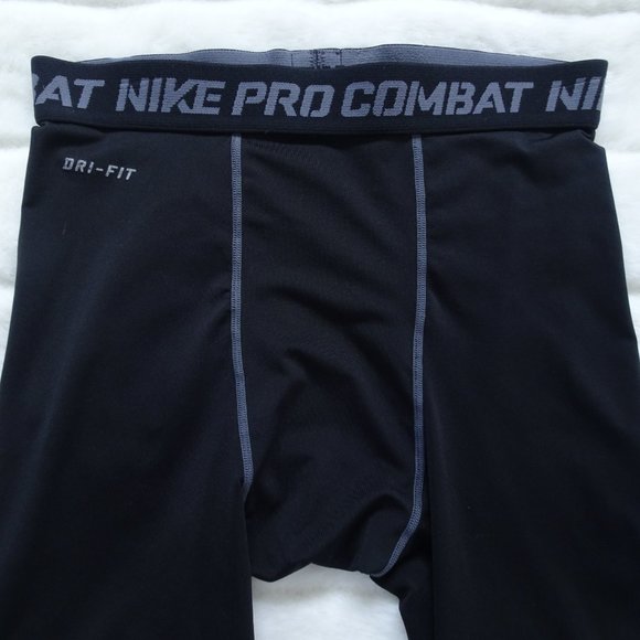 Men's Nike Pro Combat Black Shorts Size Medium - Picture 2 of 8
